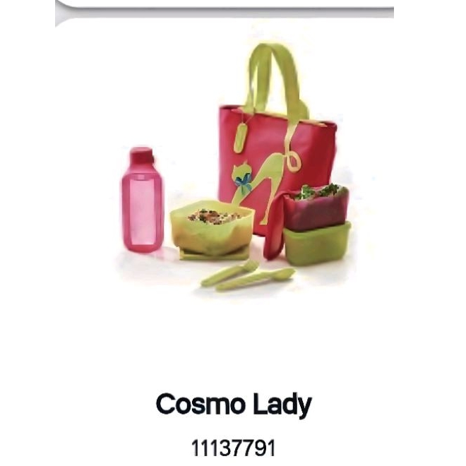 Cosmo Lady Tupperware Tempat Makan set tas