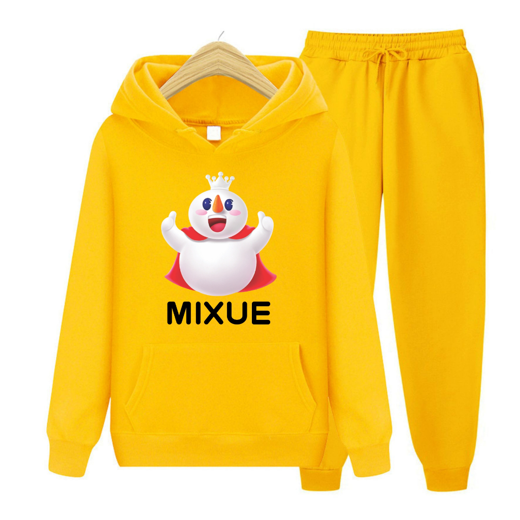 FenishaStore Baju Setelan Sweater Hoodie MIXUE ES CREAM Anak Usia 4-13Tahun