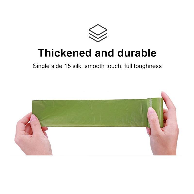 Kantong Plastik Kotoran Anjing Biodegradable Motif Paw 16 Roll - LT15P - Green