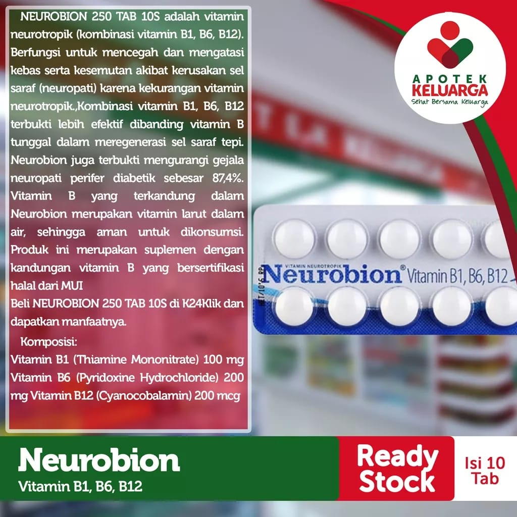 NEUROBION 10 TAB #VITAMIN UNTUK SYARAF #VITAMIN B COMPLEX