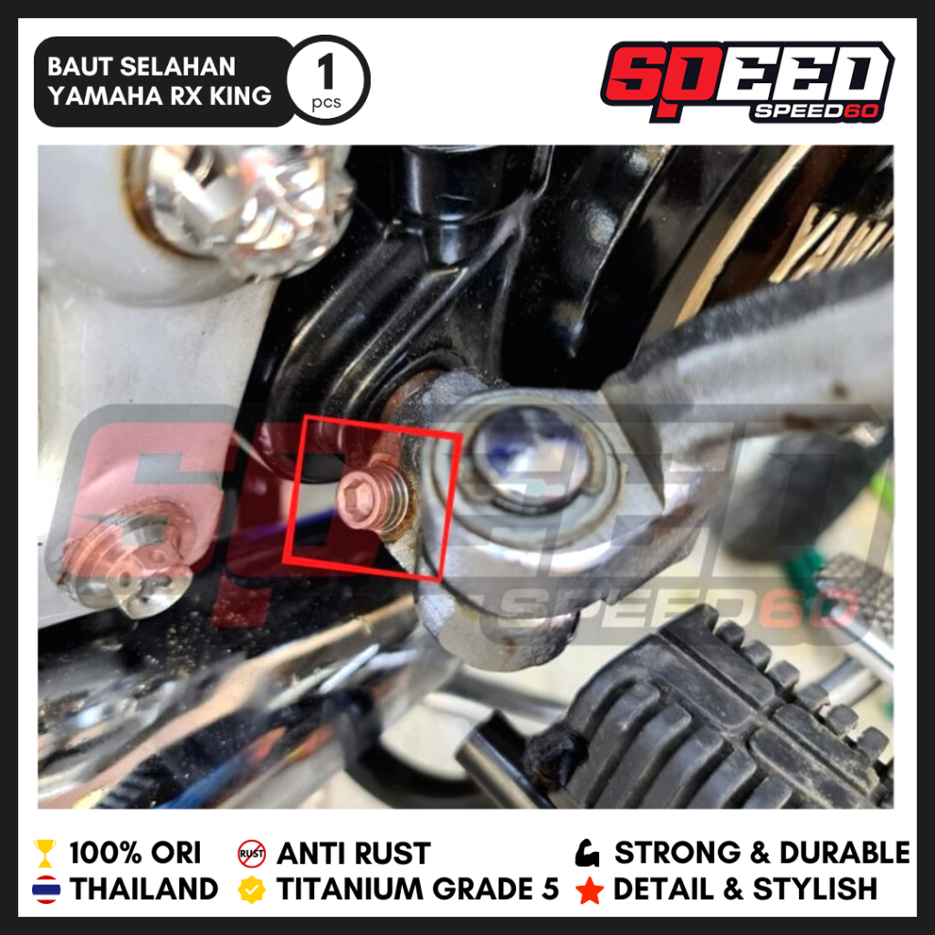 Baut Selahan RX King Baut Titanium Grade 5 Thailand King Nut