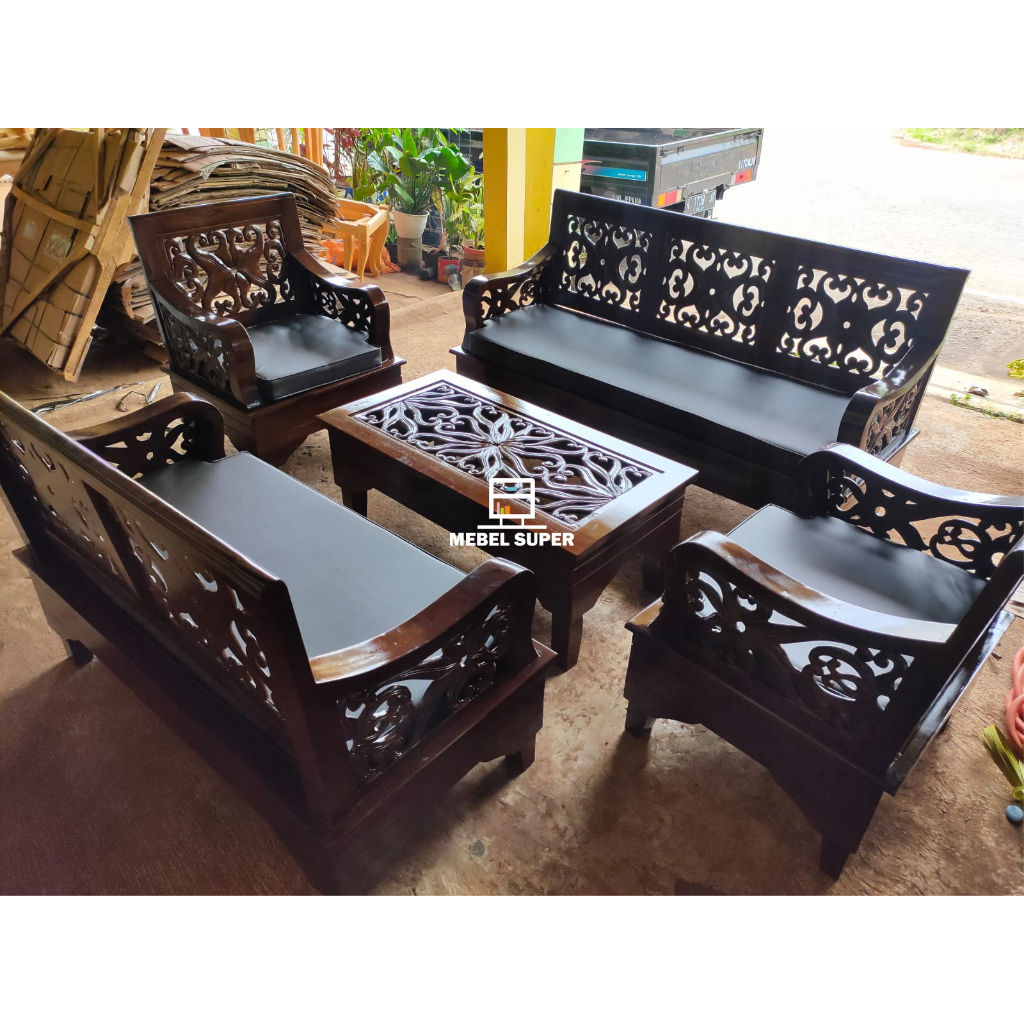 Set Kursi tamu cumi kayu jati Meja Tamu 3211