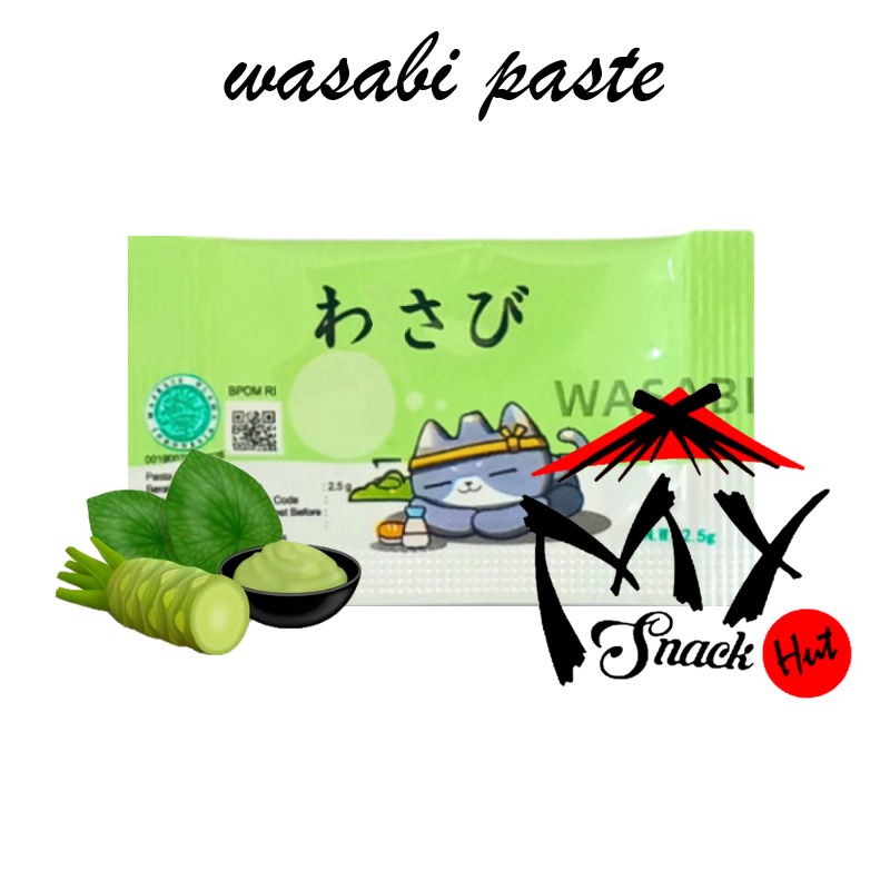 WASABI SACHET 2.5GR - MASUMA NERI PASTA JAPANESE GREEN HORSERADISH RADISH MINI - SUSHI LOBAK HIJAU JEPANG WASABIA わさび HALAL