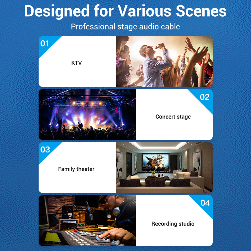 ( Bisa Cod ) Vention Kabel Audio Aux 6.5mm Braided Mono Patch Male to Male BAS