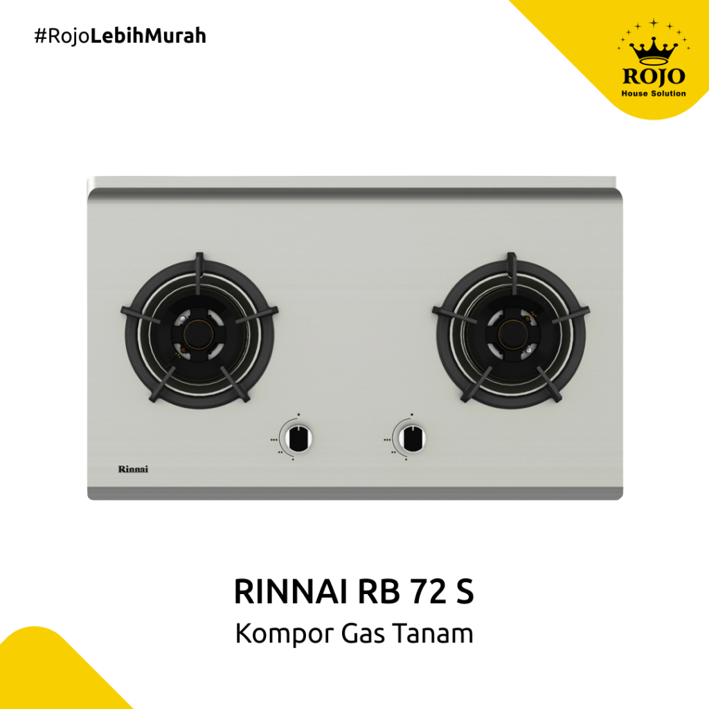 Rinnai RB 72S Kompor Gas Tanam Stainless