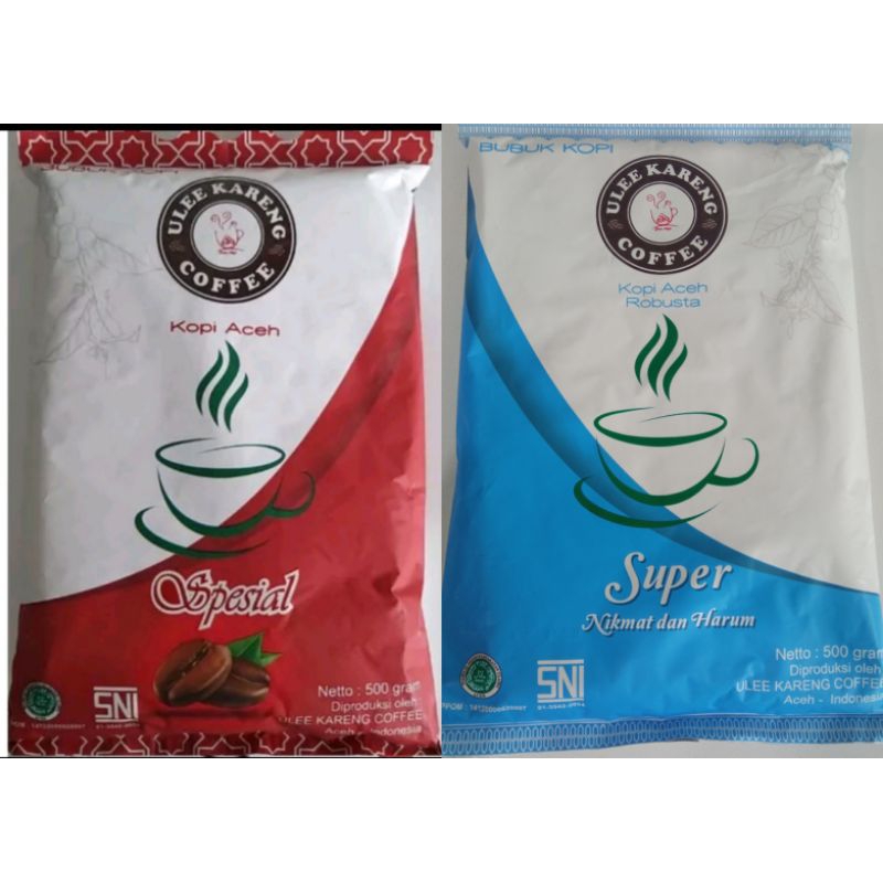 

Bubuk Kopi Ulee Kareng Super dan Spesial 380 gr ( Bubuk kasar / Halus )