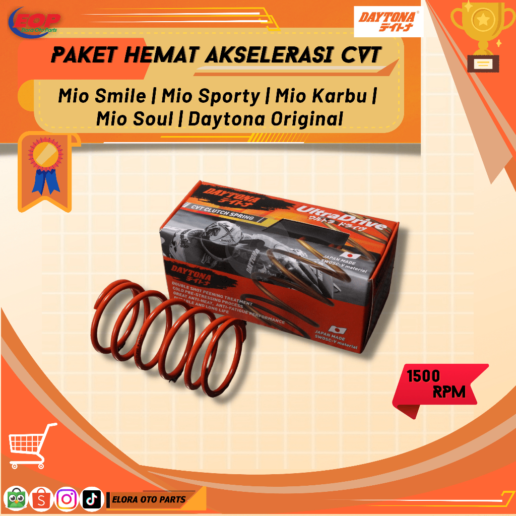 Paket Hemat Akselerasi Mio Smile Sporty Karbu Soul  Daytona Original