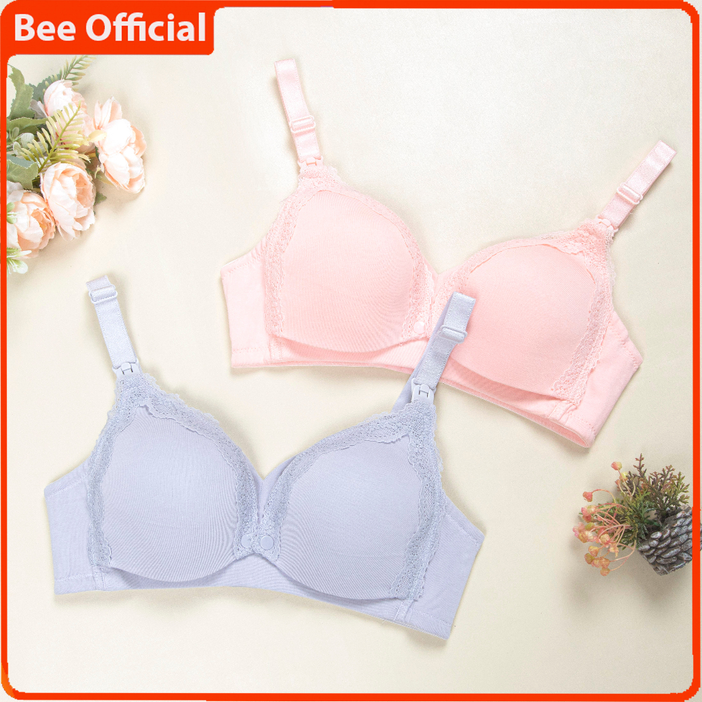 BEE - Nursing Bra Menyusui Tanpa Kawat Cup B Pakaian Dalam Baju Hamil AW1805