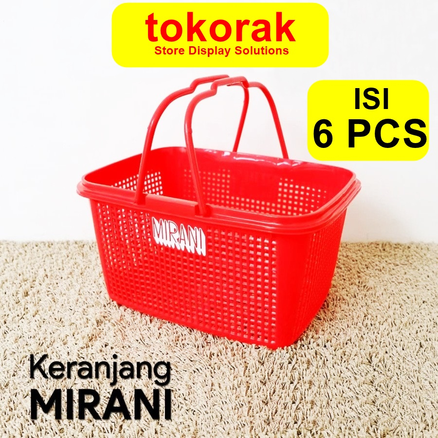 KERANJANG BELANJA MIRANI MINIMARKET SUPERMARKET SWALAYAN PER 6 PCS