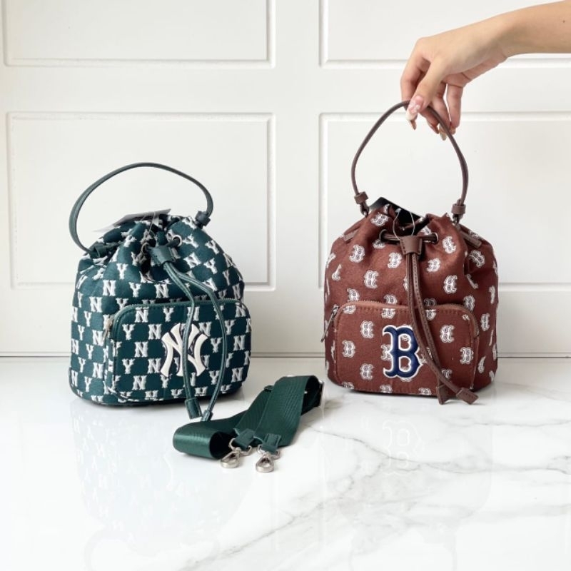 PROMO SALE Tas ny mlb selempang serut hijau coklat