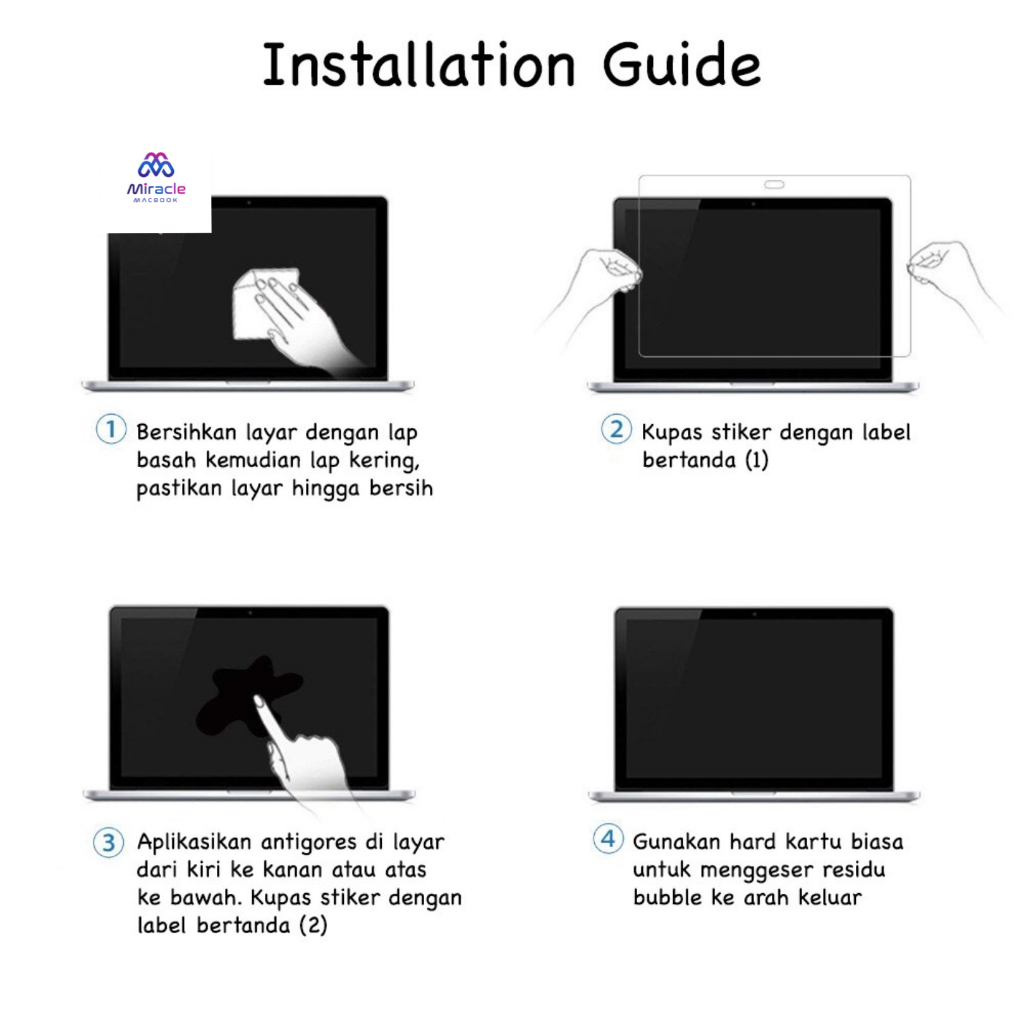 Screen Protector ANTI GORES MACBOOK NEW AIR PRO RETINA 11 12 13 15 16 CD ROOM DVD / TOUCHBAR 2020 M1