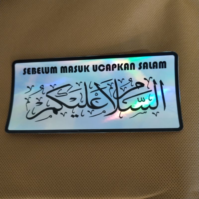 STIKER TULISAN ARAB ASSALAMUALAIKUM BAHAN VINYL