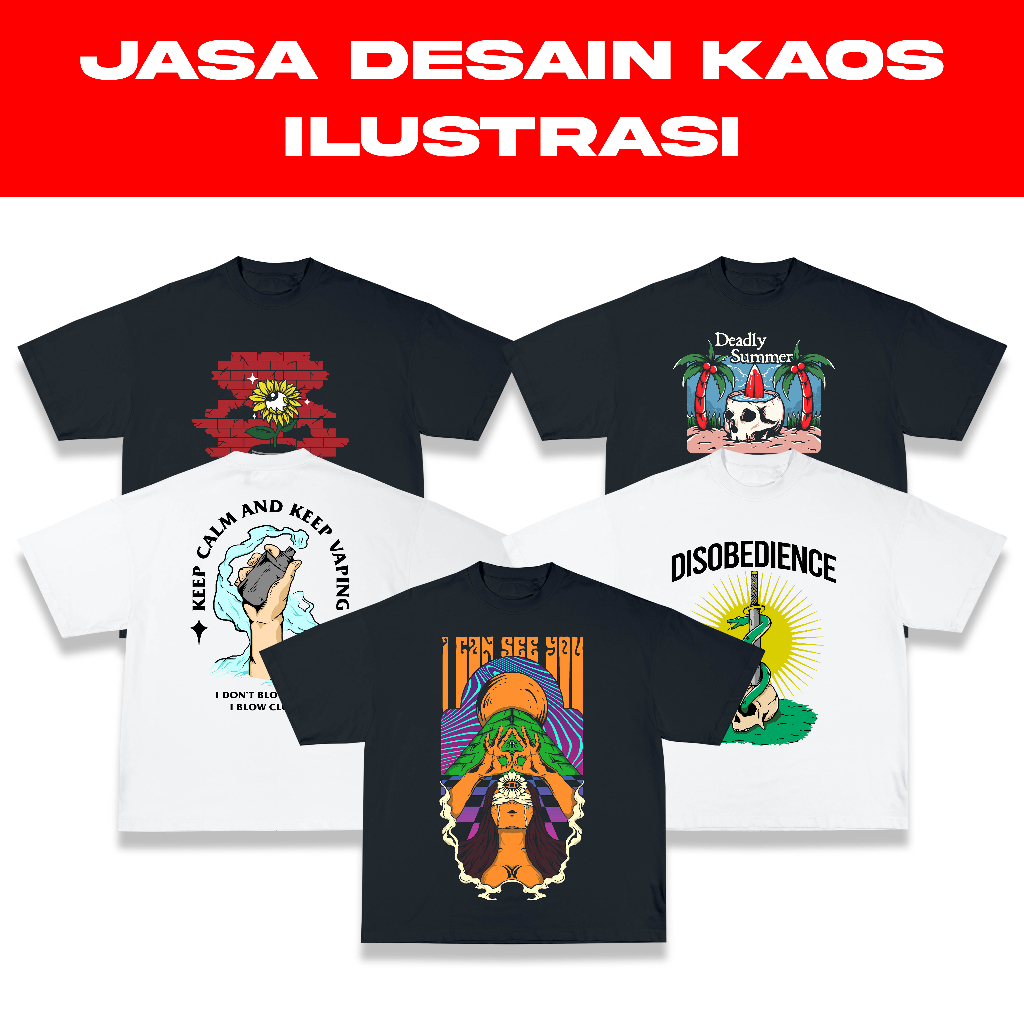 JASA DESAIN KAOS CLOTHING/BRAND ILUSTRASI