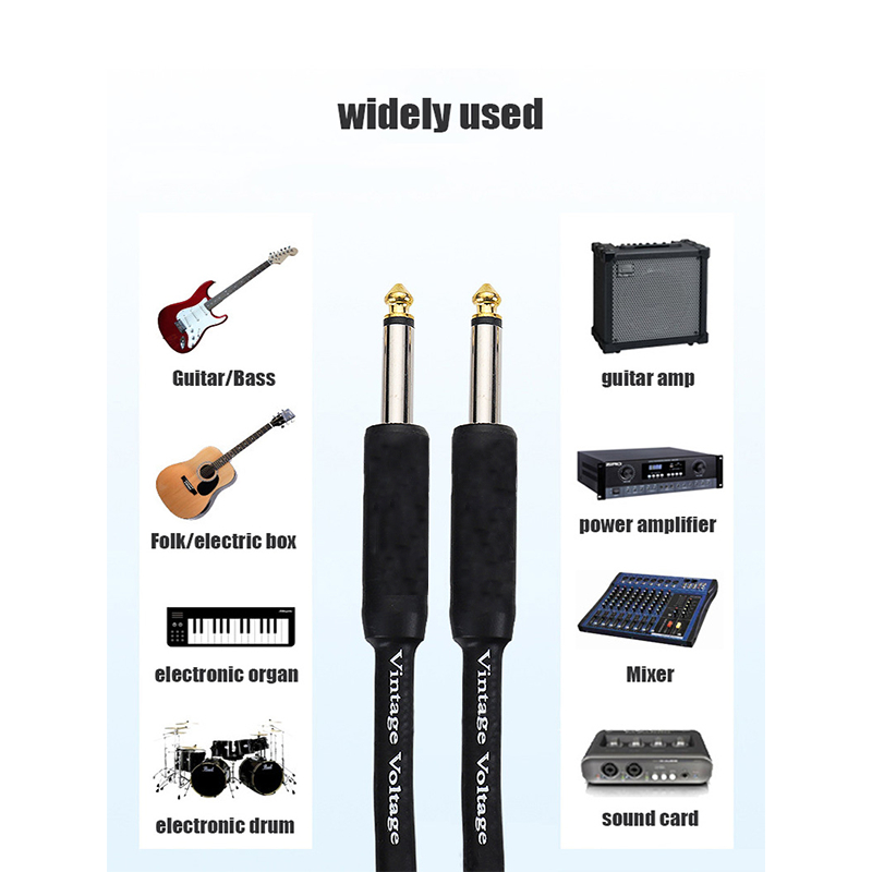 Kabel Jack Fender 3 Meter 6 Meter Vintage Tegangan Listrik Gitar Kable Bass Gitar Cable KPengurangan Kebisinganotak Listrik Kabel Audio Kabel