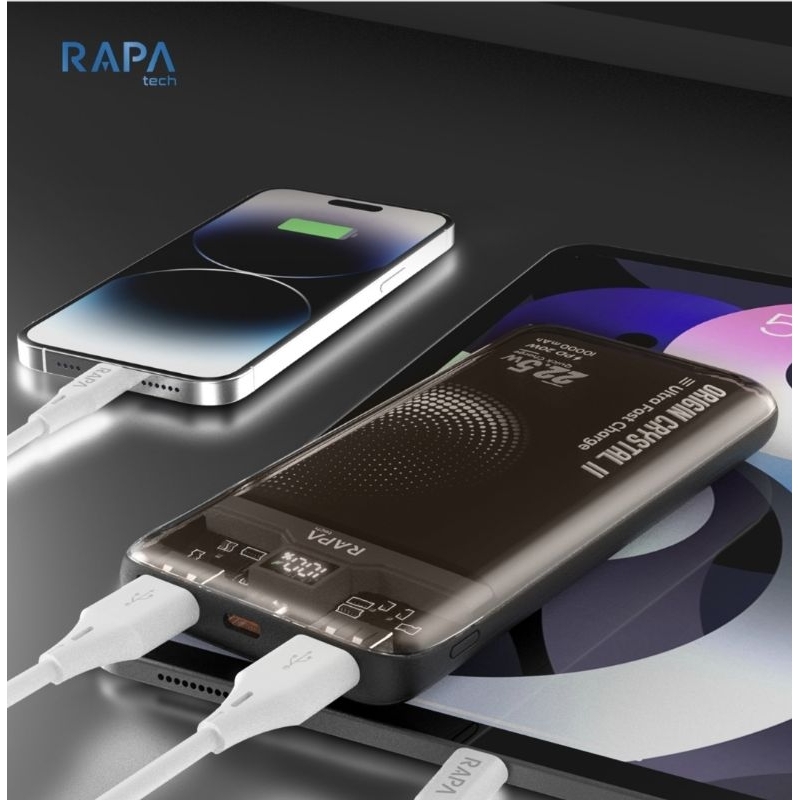 Rapa PB2021 Origin Crystal II Powerbank 10000mAh Fast Charging QC 22.5W PD20W