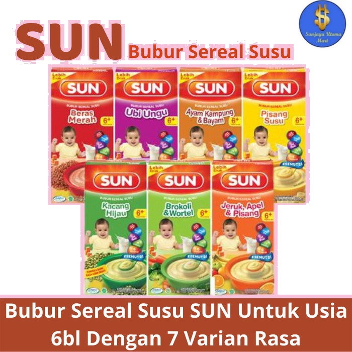 Bubur Cereal Bayi Sun 6 Bulan Ke Atas 120gr All Variant-Sun Bubur Cereal