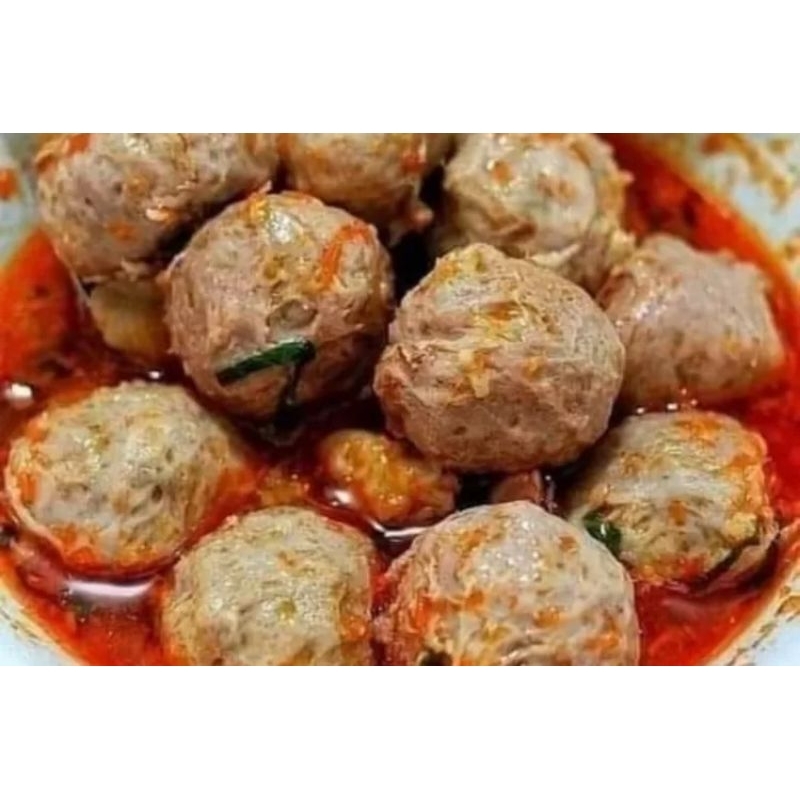 

5 bakso besar frozen fresh urat cumi udang pancet vaname keju mozarella ada bumbu kuahnya tinggal masak