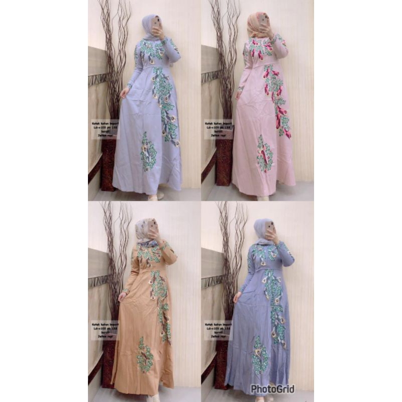Gamis Inayah / Gamis Butik  / Gamis pesta  / Gamis cantik / Gamis lebaran