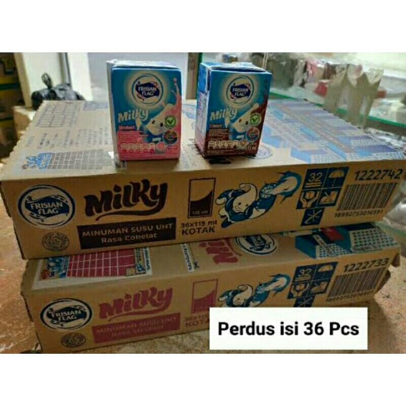 

FRESIAN FLAG MILKY COKLAT (1dus isi 36 pcs 115ml)