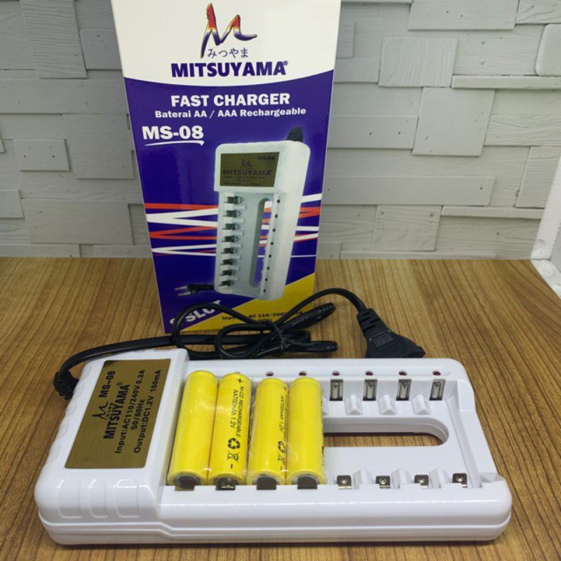 Charger baterai AA/AAA Battery Mitsuyama MS-08  8 Slot Fast cahjer