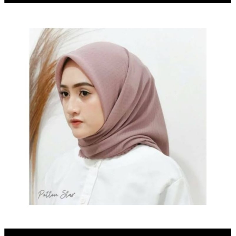 jilbab potton star laser cut/  potton star ruby diamond hijab pollycatton bella square potton stars