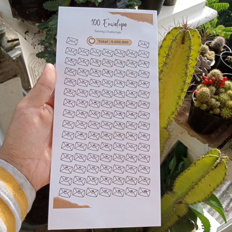 challenge 100 amplop | saving challenge amplop ukuran besar