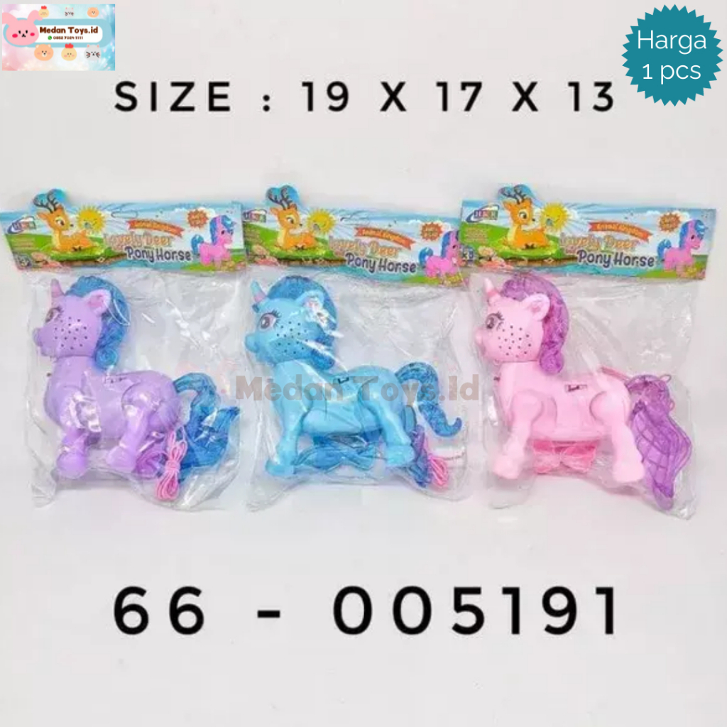 Medan Toys - Mainan Anak Kuda Pony / Kuda Poni Berjalan Ada Musik Dan Lampu Led Termudah COD