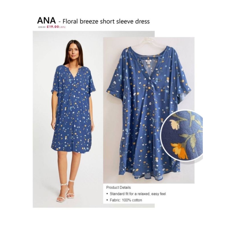 Ana floral breeze short sleeve dress