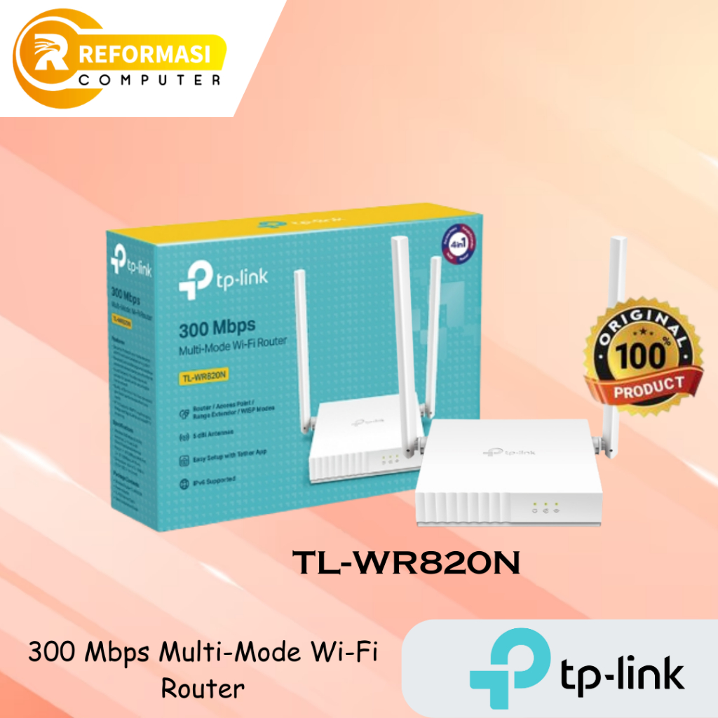 TP-LINK TL-WR820N 300MBPS WIRELESS ROUTER