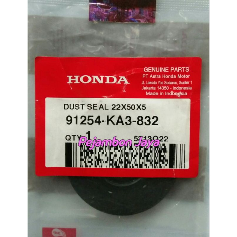91254KA3832 DUST SEAL 22X50X5