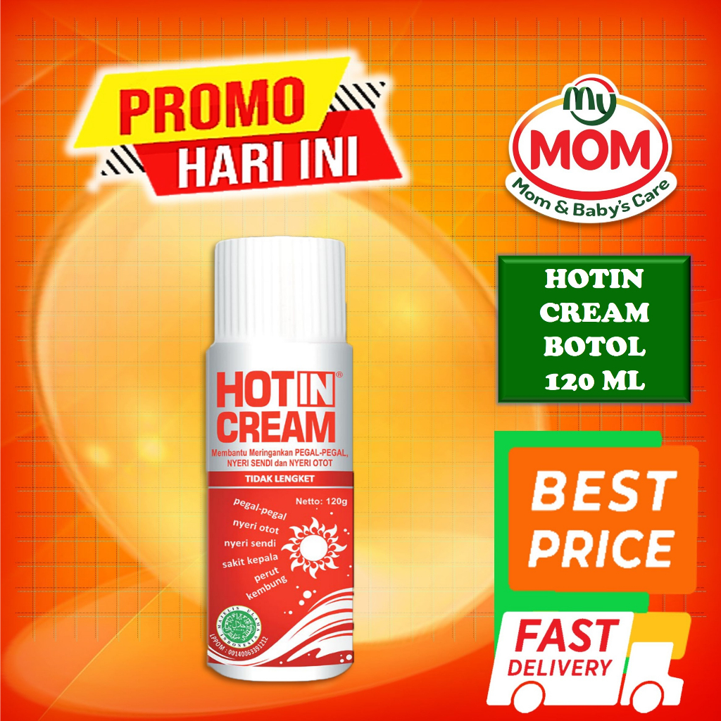 [BPOM] Hotin Cream Botol Series 120ml &amp; 60ml / Hot in Krim Pegal Nyeri Otot 120 ml &amp; 60 ml / Krim Gosok / MY MOM