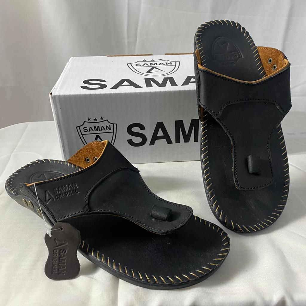 Sandal Kulit Pria Original SAMAN Kode Jepit