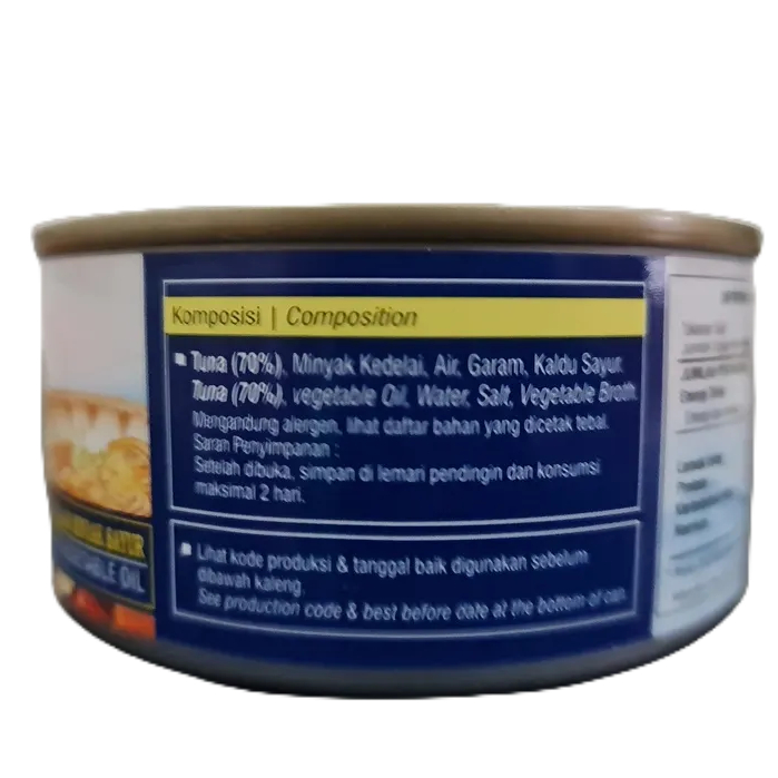 Sun bell Sunbell Potongan Ikan Tuna Chunk in Vegetable Oil Kaleng Cane 185 Gr