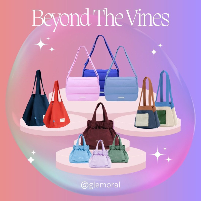 Beyond the vines poofy bag
