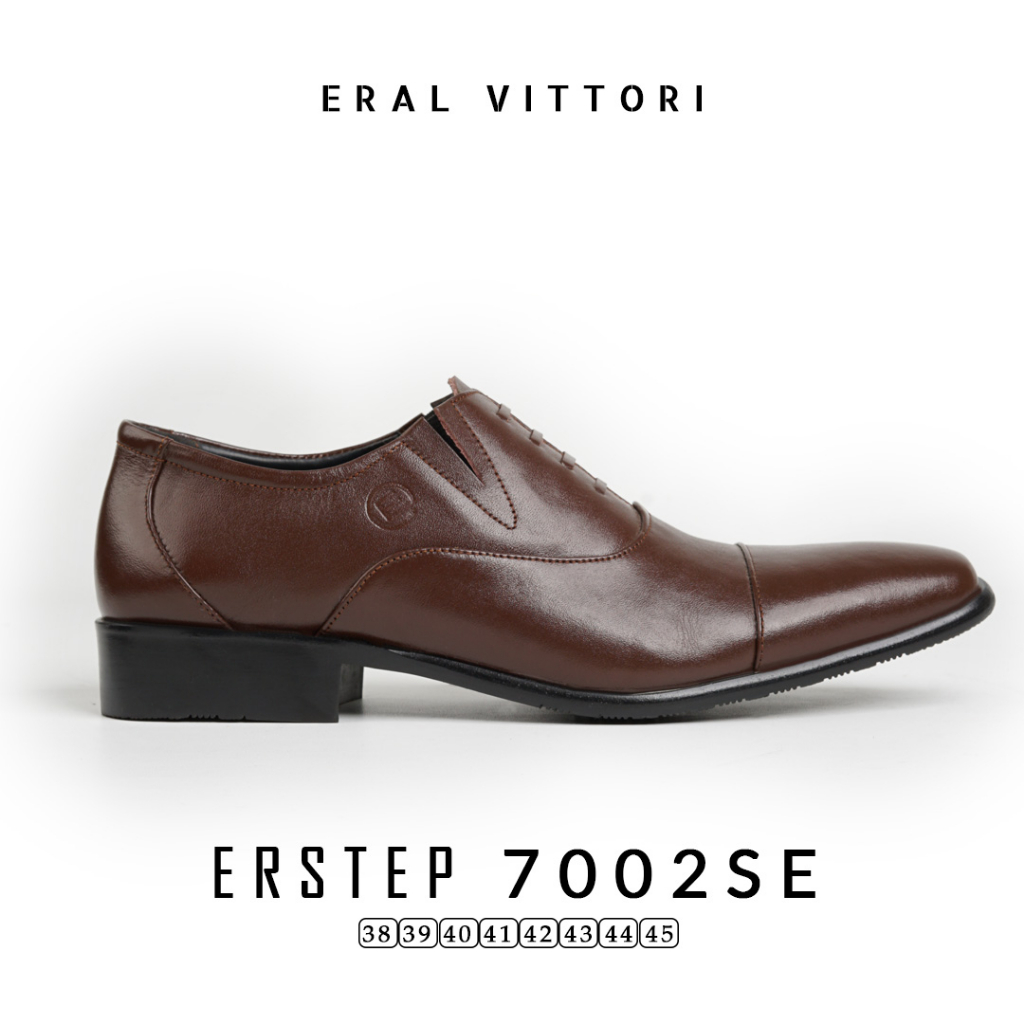 Eral Vittori - Erstep 7002 SE Sepatu Pria Pantofel Formal Oxford Kerja Kantor Hitam Coklat