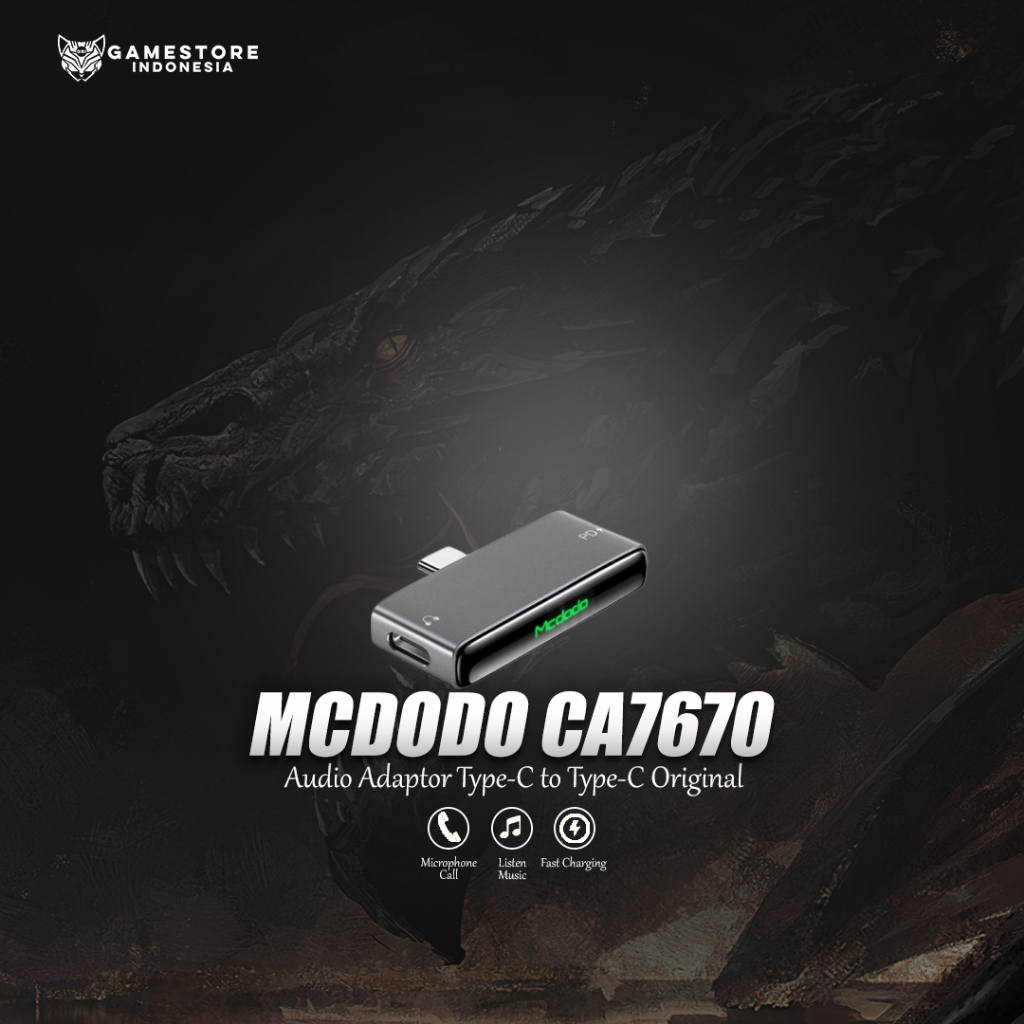 Audio Adapter Mcdodo CA7670 Type-C to Dual Type-C - ORIGINAL