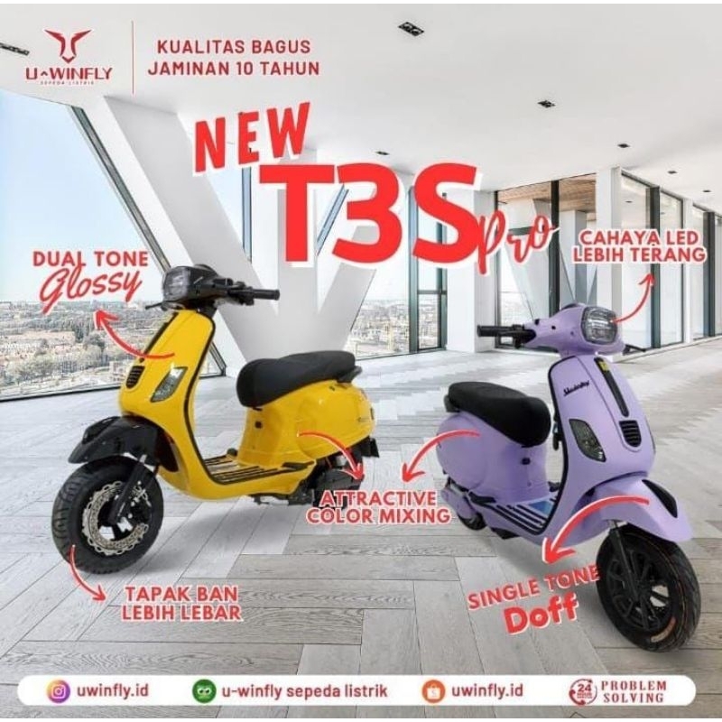 MOTOR LISTRIK VESPA T3S PRO 72V 20AH