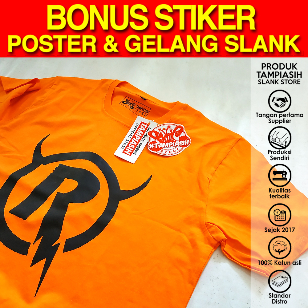 RIDHO SLANK - OREN - LENGAN PENDEK - 100% ORIGINAL MADE IN SLANKERS - BAJU KAOS SLANK - TAMPIASIH ST