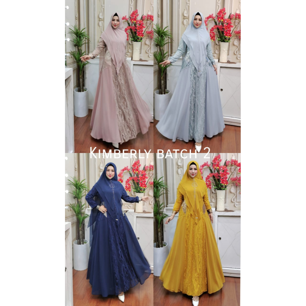 GAMIS SYARI KIMBERLY SERIES GAMIS SET HIJAB MEWAH