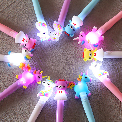 

Pulpen Gel Pena Karakter Pony Unicorn Led Pen Lucu Lampu Alat Tulis LED Perlengkapan Sekolah