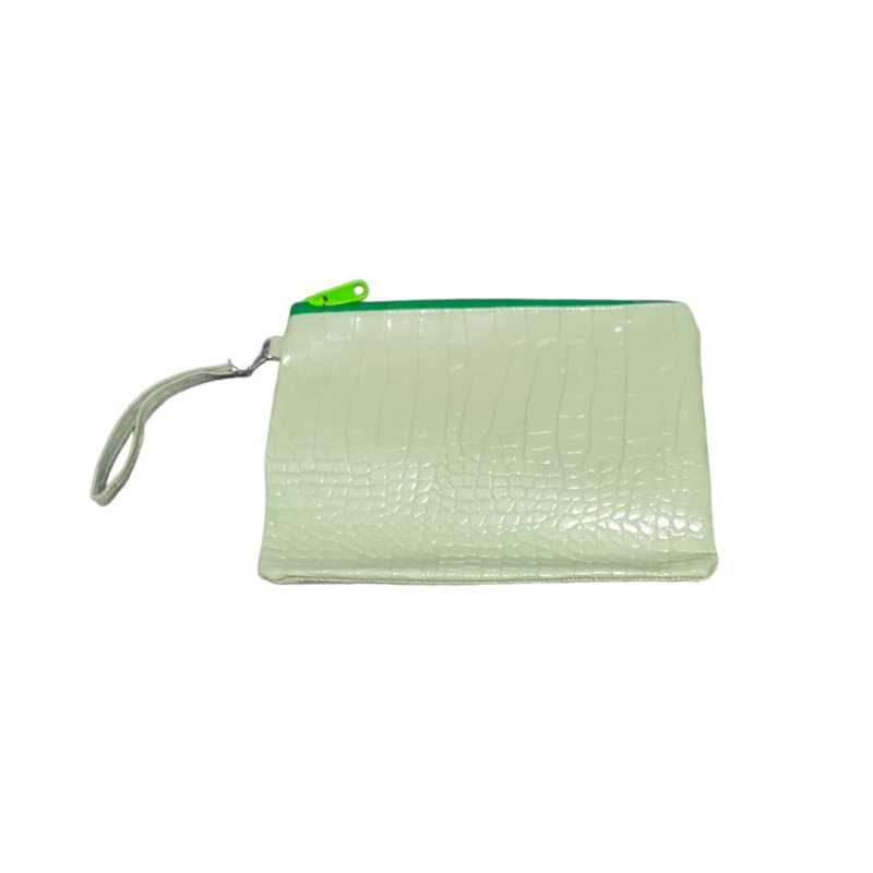 Dompet Pouch Clutch souvenir PEONY motif Kulit croco