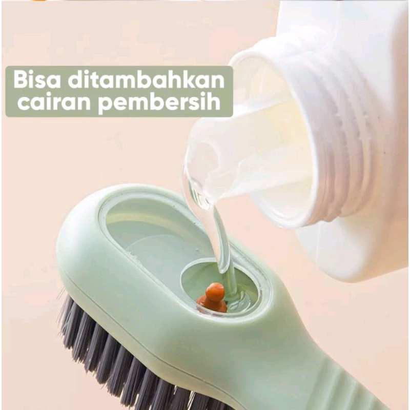 SIKAT PEMBERSIH SERBAGUNA - Alat Cuci Piring Sepatu Dispenser Sabun Multifungsi