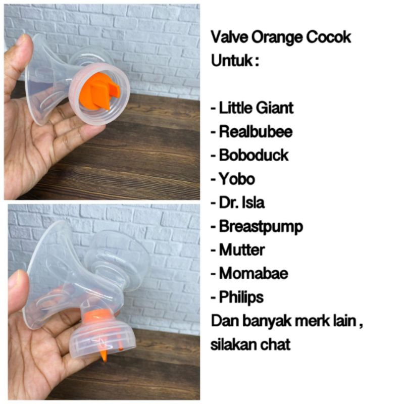 2 Pcs Valve Orange Pompa ASI Handsfree dan Corong segala merk