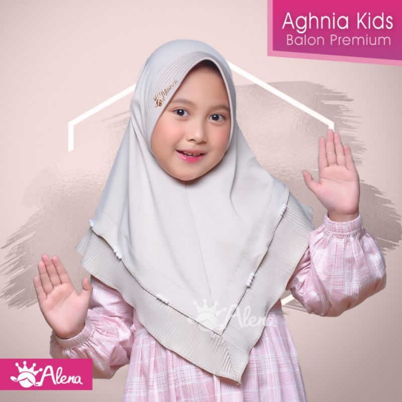 Jilbab Anak Alena Aghnia/ Bergo Hijab Instan Anak Usia Tanggung TK SD