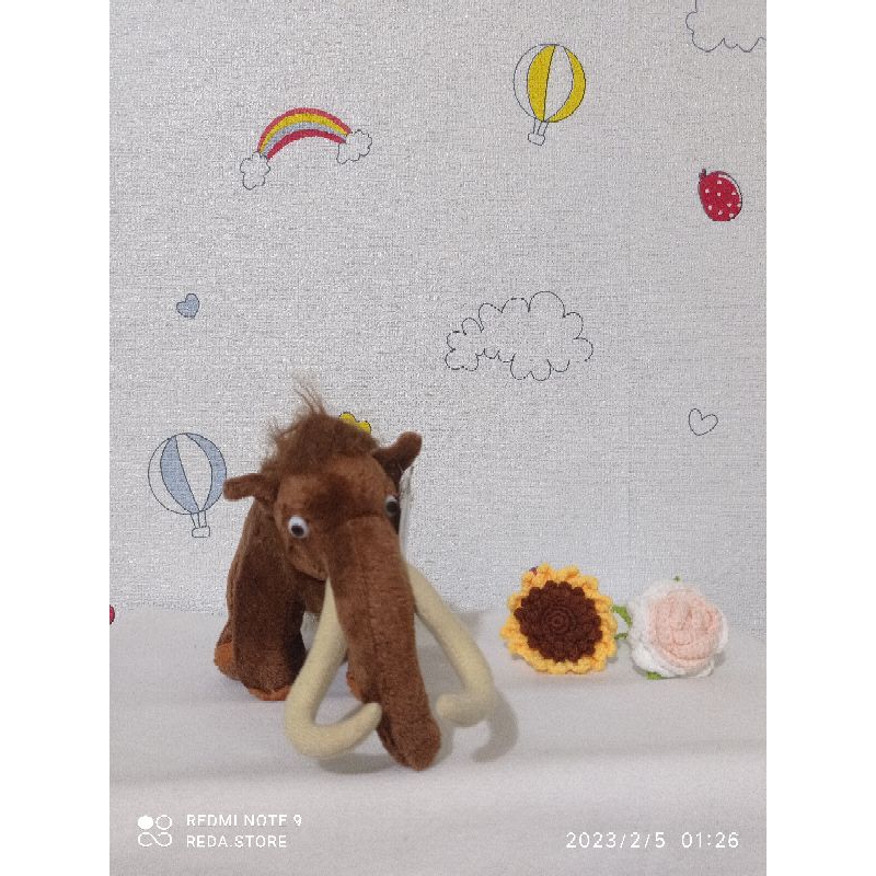 Boneka Karakter Gajah Mammoth / Mammoth Ice Age 3 / Boneka Original