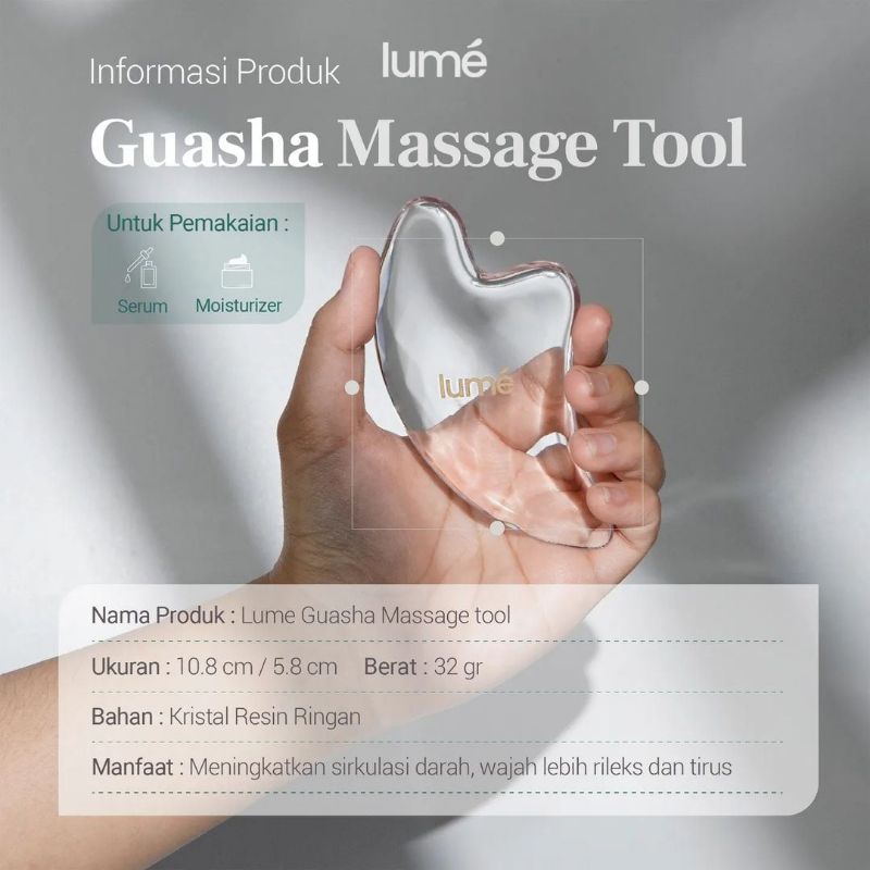 Lume Guasha Massage Tool Alat Pijat Wajah Meniruskan Mengencangkan, Anti Kerut