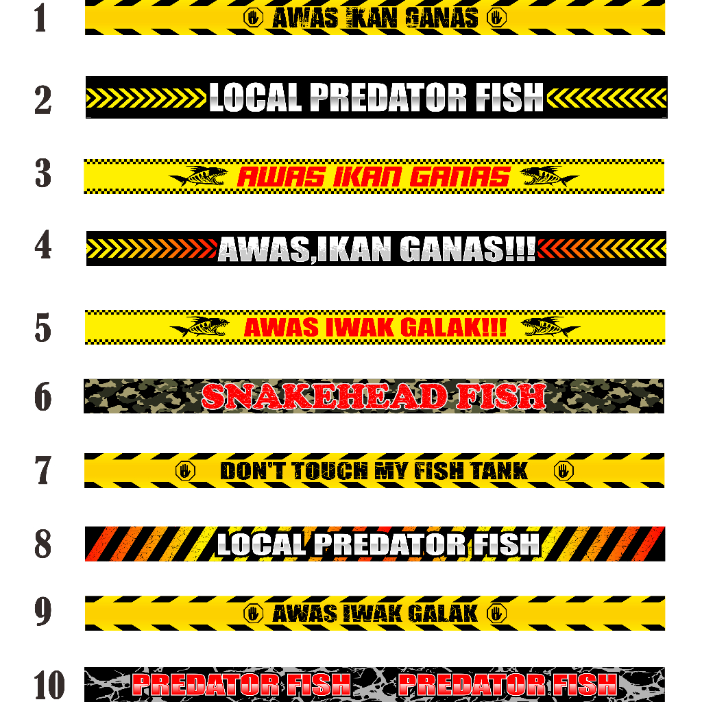 Stiker list depan aquarium kelompok 1