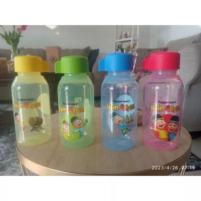 botol minum upin ipin tuperware 350 ml ecer