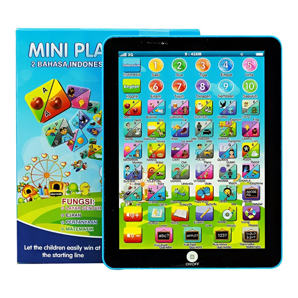 Mainan Edukasi Bayi Playpad Mini 2 Bahasa | Mainan Ipad Edukasi Anak 6 Tahun | Belajar Membaca