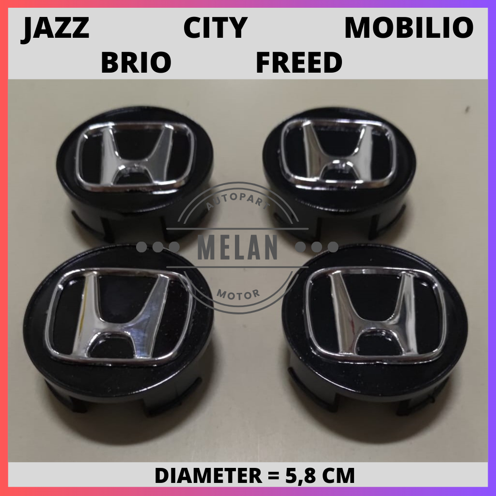 Dop Roda atau Tutup Velg Honda Jazz, City, Brio, Mobilio, Freed dengan Diameter Luar 5,8 cm Diameter dalam 5,3 cm